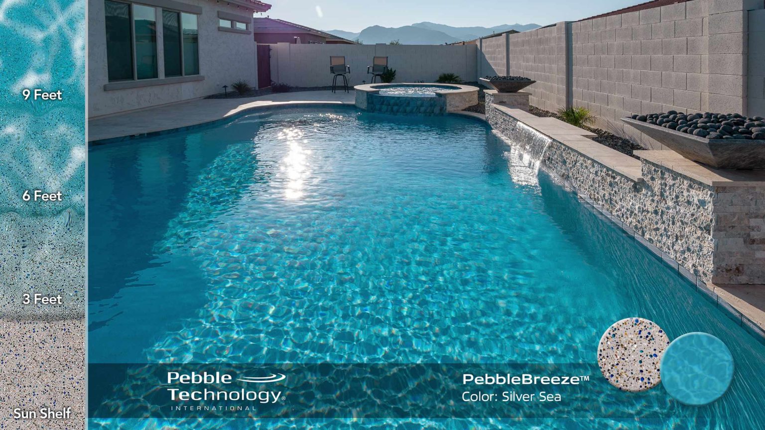 Tropical Breeze Pebbletec Pool Finish