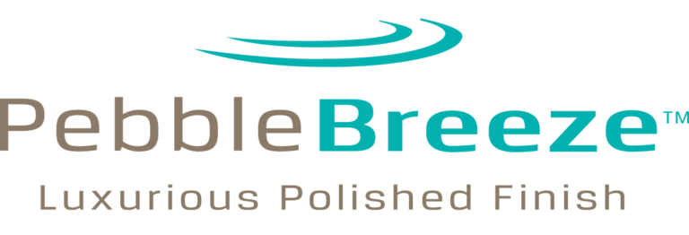 PebbleBreeze logo - luxurious polished finish