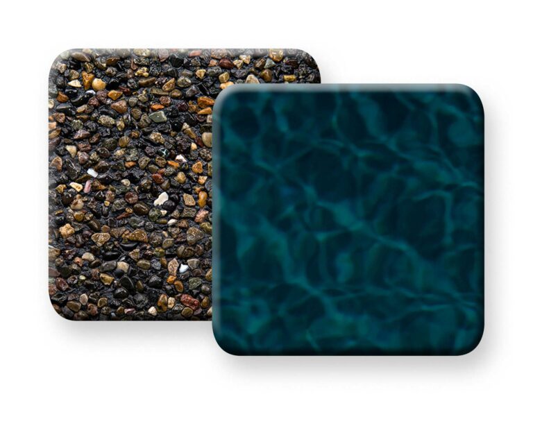 photo of PebbleTec Black Pearl Pool Finish Samples