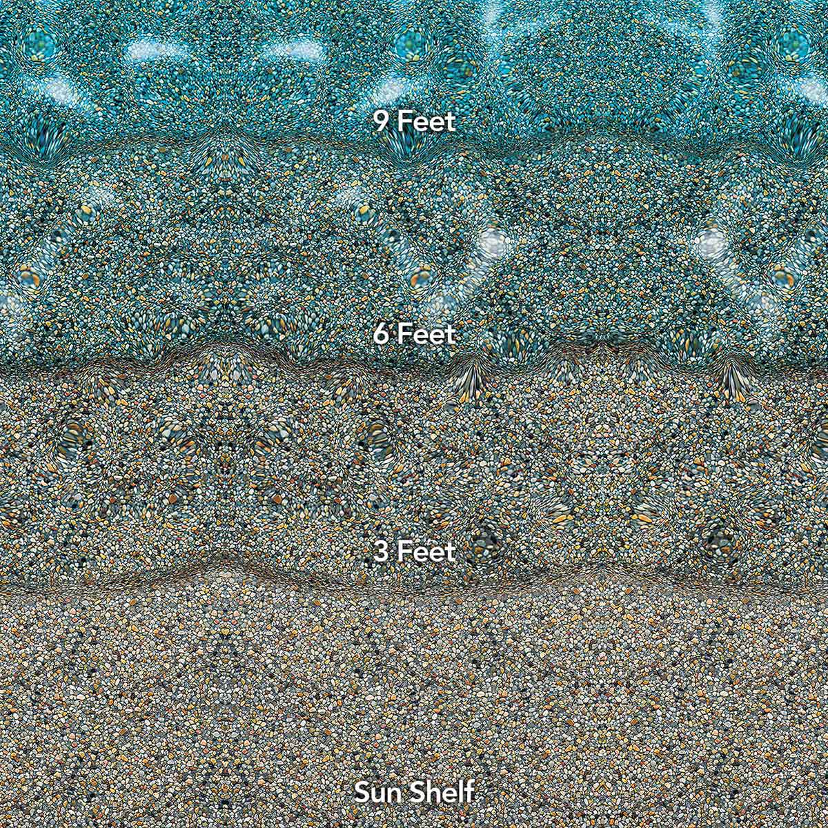 photo of PebbleTec Caribbean Blue Pool Finish Depths
