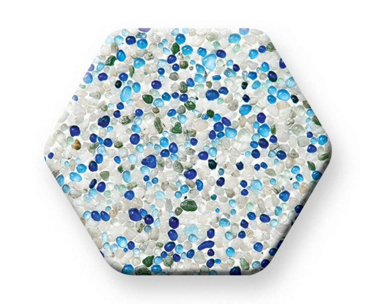 Genuine PebbleBrilliance glass-infused finish texture