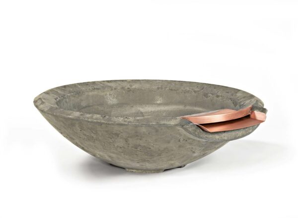 Round Stone Fire & Water Bowl