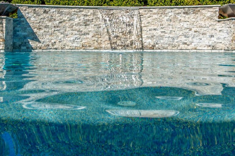 Closeup photo of pool water