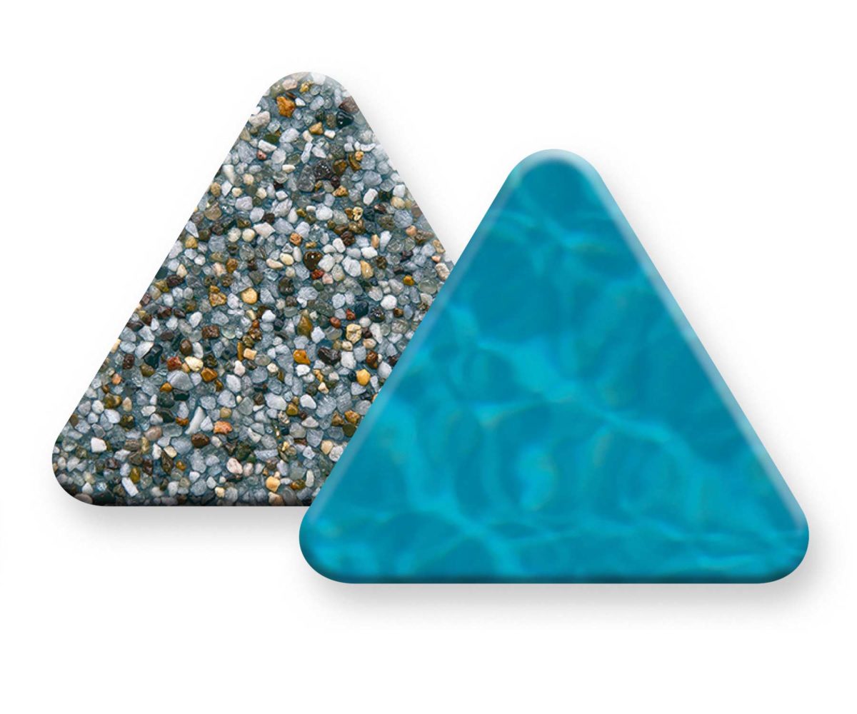Pebble Sheen blue granite finish sample