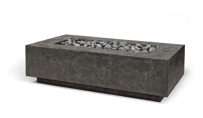 Rectangular Stone Fire Pit - PebbleTec