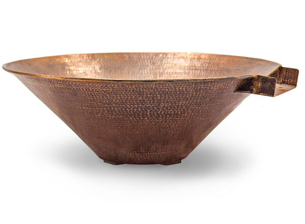 Hammered Copper Cone Water Bowl