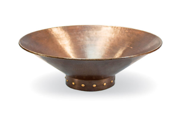 Hammered Copper Cone Fire Pit