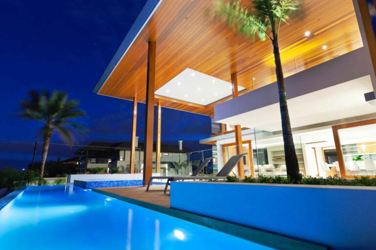photo of modern pool with Lightstreams Steel Blue