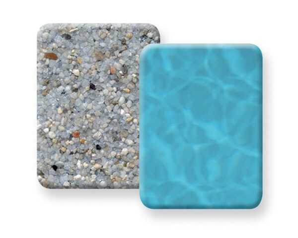 Genuine PebbleCrystal Buff Blue finish sample