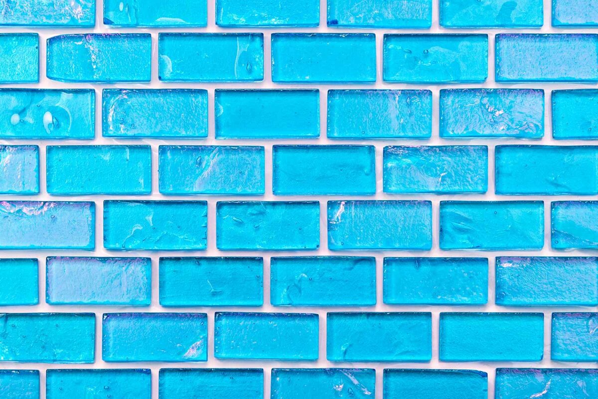 R1C Aqua Blue tile 2x1in photos