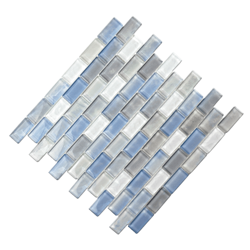 image of pebbletec glass tile color PT White Sand